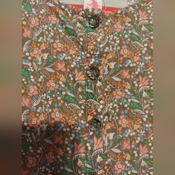 Matilda Jane Dress Striped Sz 8 Brown Serendipity Floral Confetti Easter Church - Picture 6 of 10